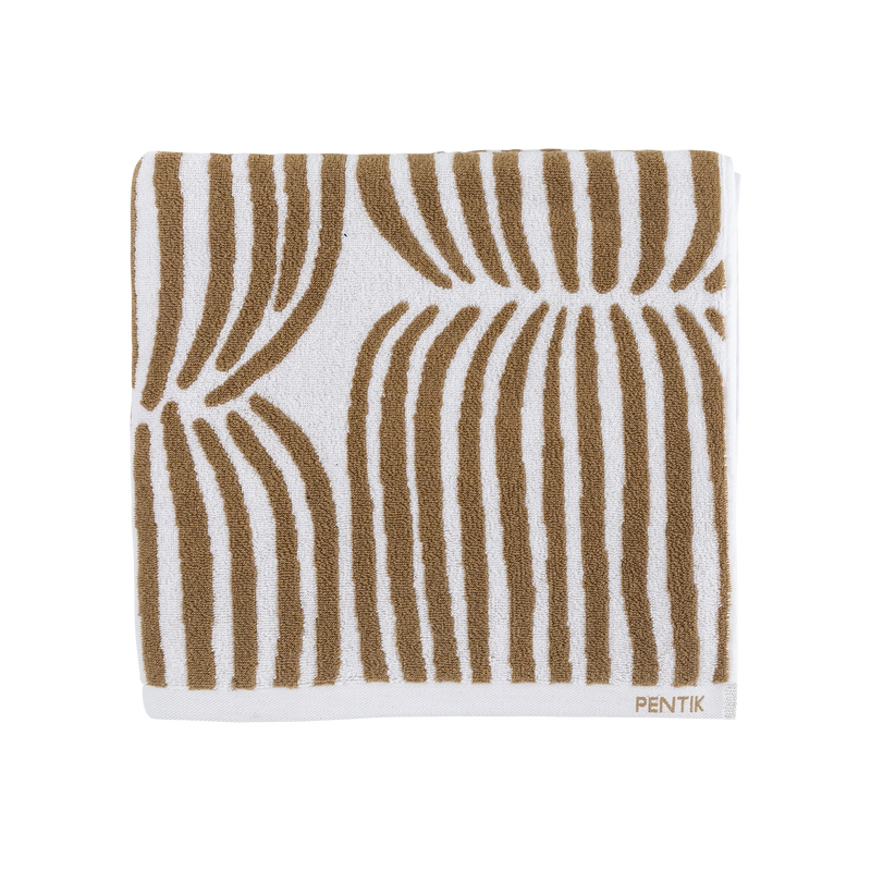 Pentik Vilja Brown / White Bath Towel