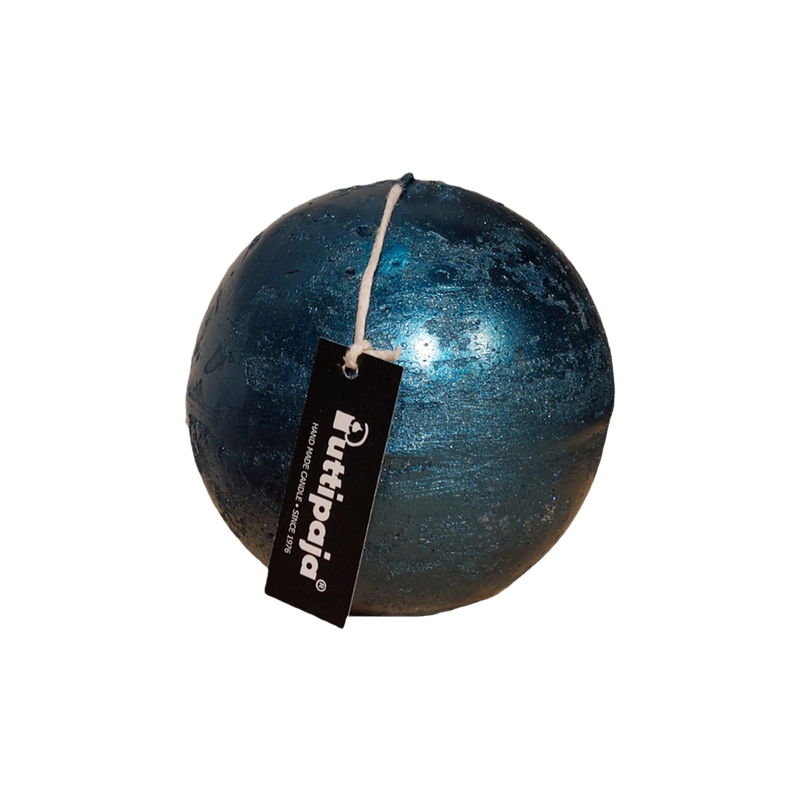 Puttipaja Metallic Ball Candle, blue