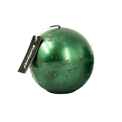 Puttipaja Metallic Ball Candle dark green