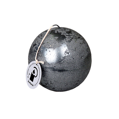 Puttipaja Metallic Ball Candle, graphite
