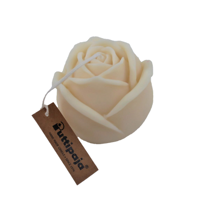 Puttipaja Rose Olive Wax Candle, cream