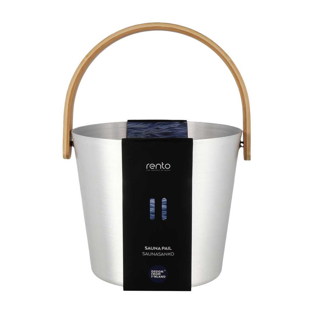 Rento Aluminum Bamboo Sauna Bucket – Touch of Finland