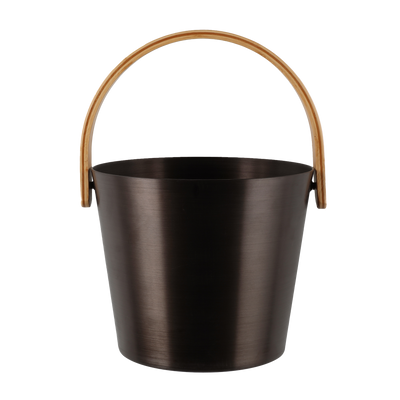 Rento Brown Aluminum Bamboo Sauna Bucket