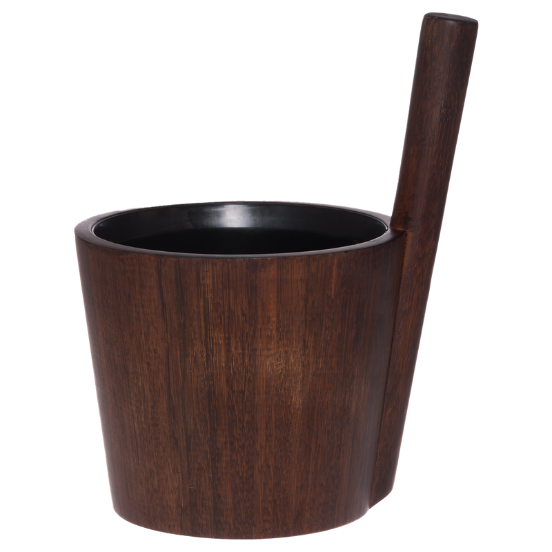Rento Dark Bamboo Sauna Bucket w/ Liner