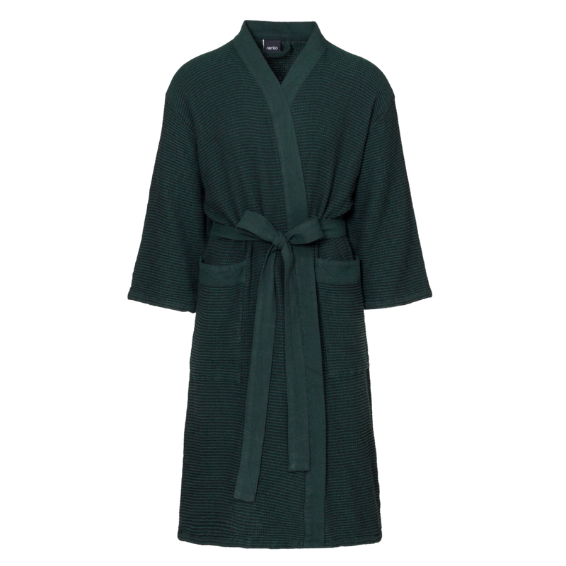 Gere Robe Rento Kenno Bathrobe, dark green – Touch of Finland