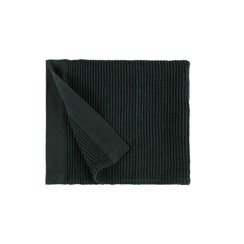 Folded Rento Kenno Sauna Seat Cover in dark green