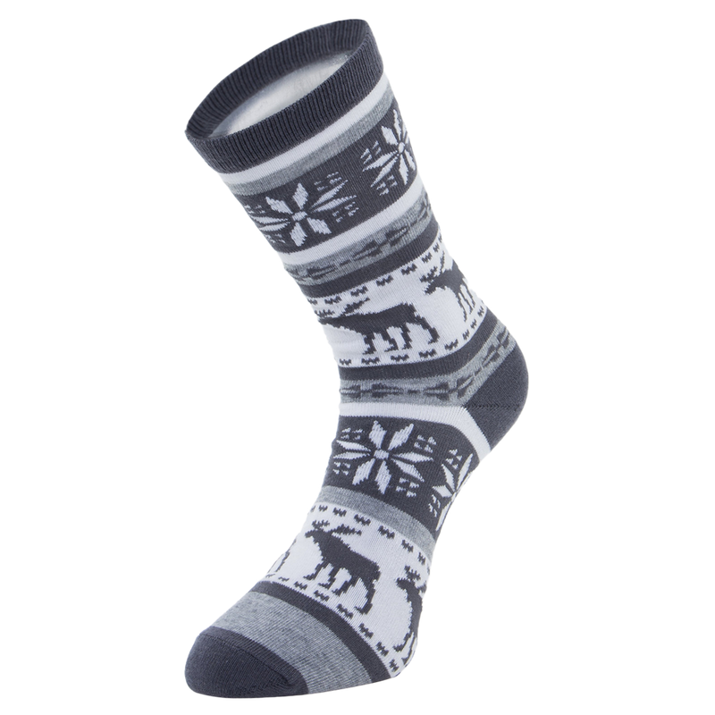 Robin Ruth Finland Moose Womens Socks grey