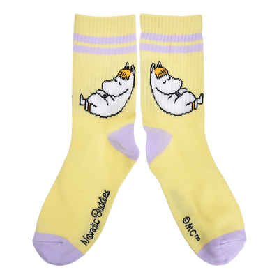Snorkmaiden Retro Socks Ladies yellow lilac