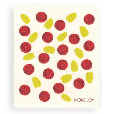 Swedish Dishcloth Lingonberry print by morejoy