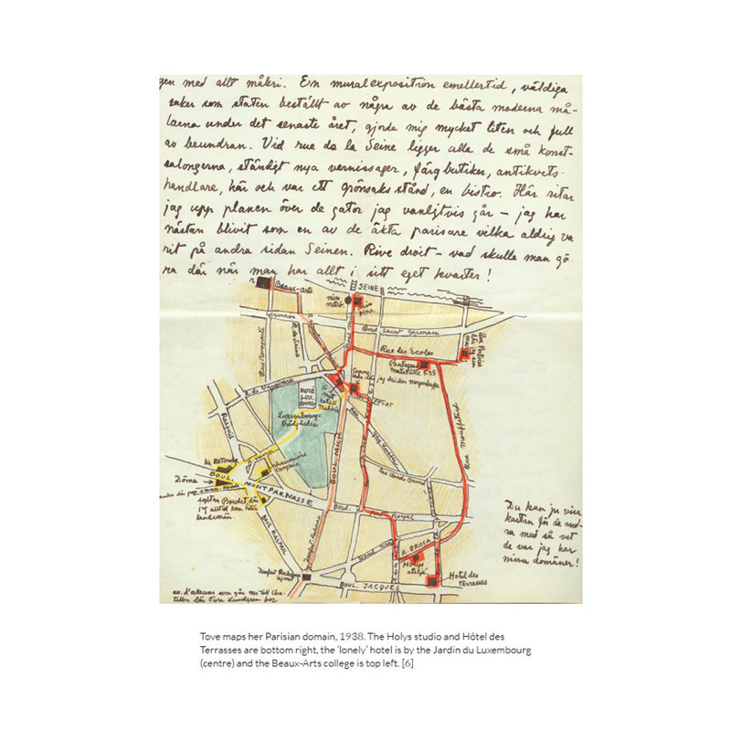 Map of a city layout with handwritten notes on a white background