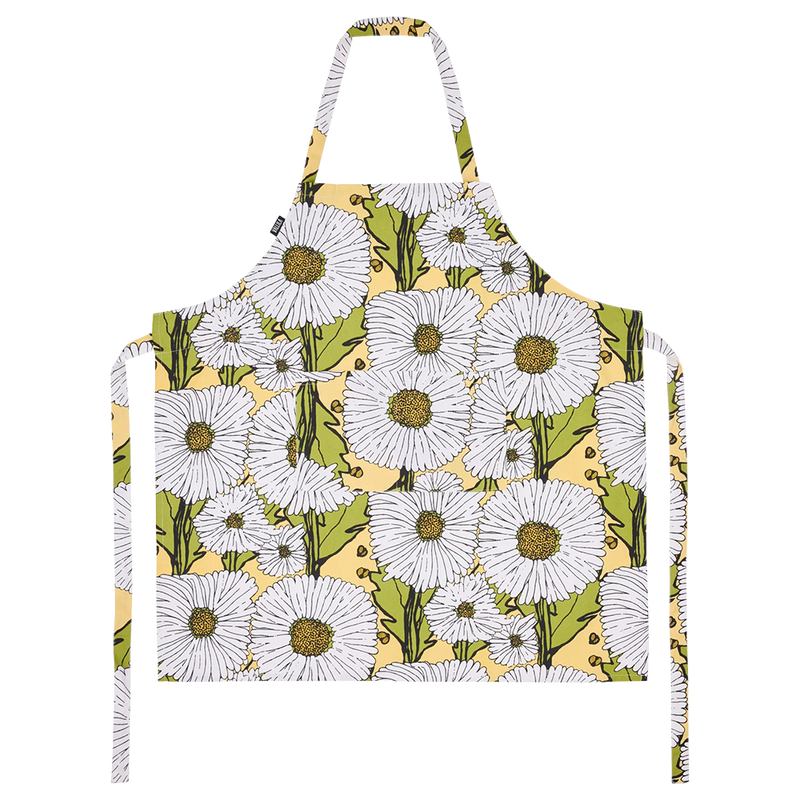 Vallila Hellekesa Apron, green / yellow