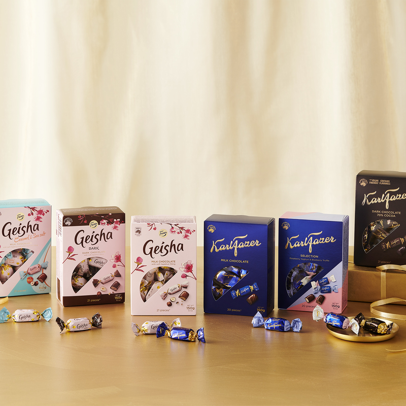 assorted chocolate boxes