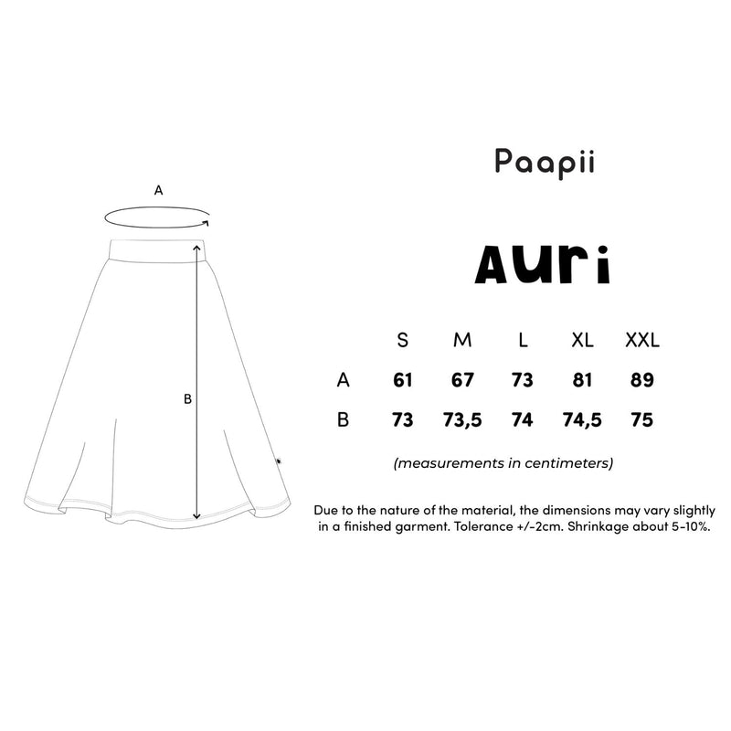 auri size chart