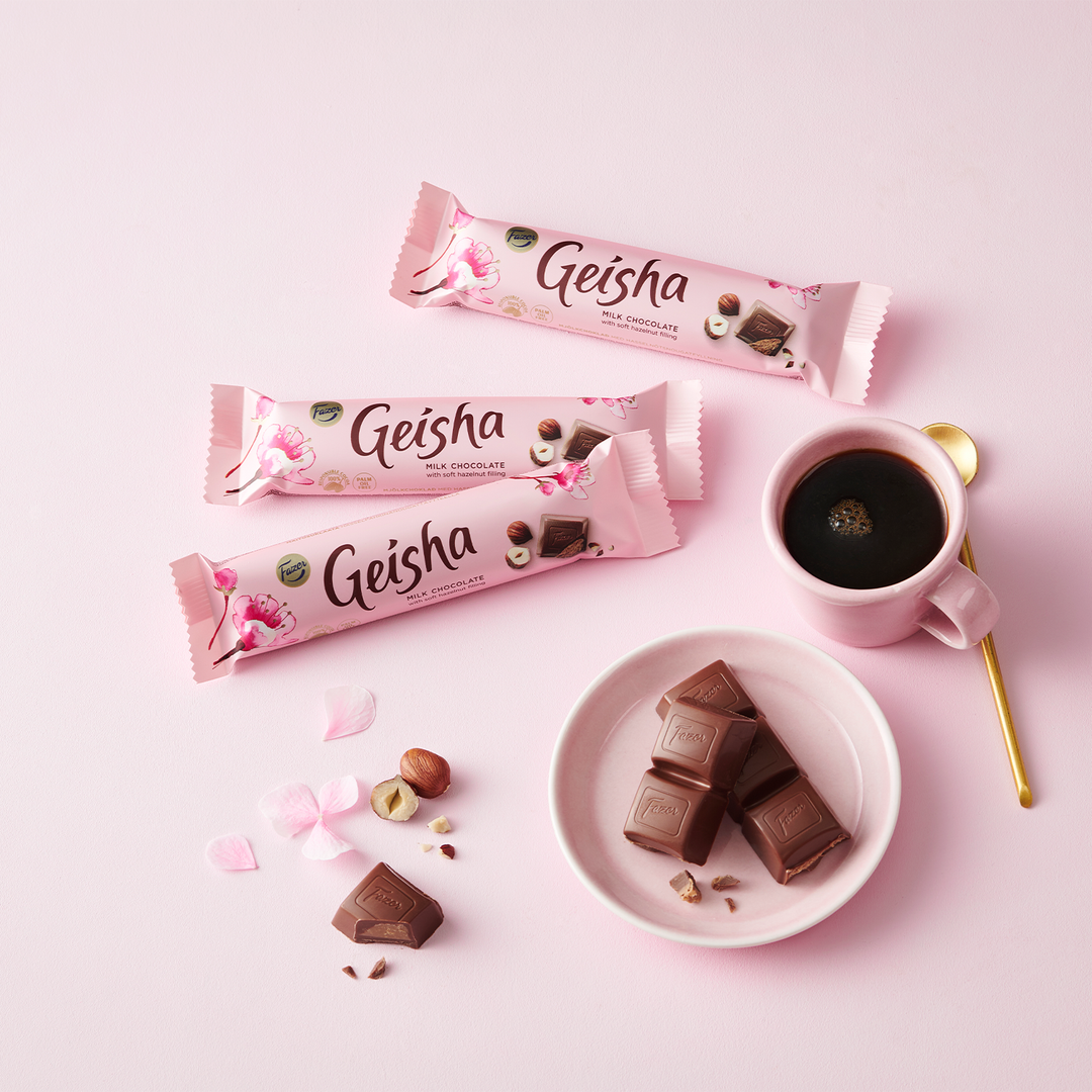 Fazer Geisha Milk Chocolate w/ Soft Hazelnut Filling Bar (37g