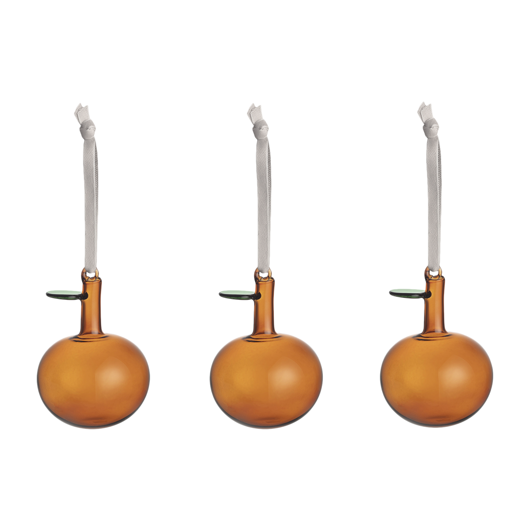 iittala Apple Brown Glass Ornaments - Gift Set of 3 – Touch of Finland