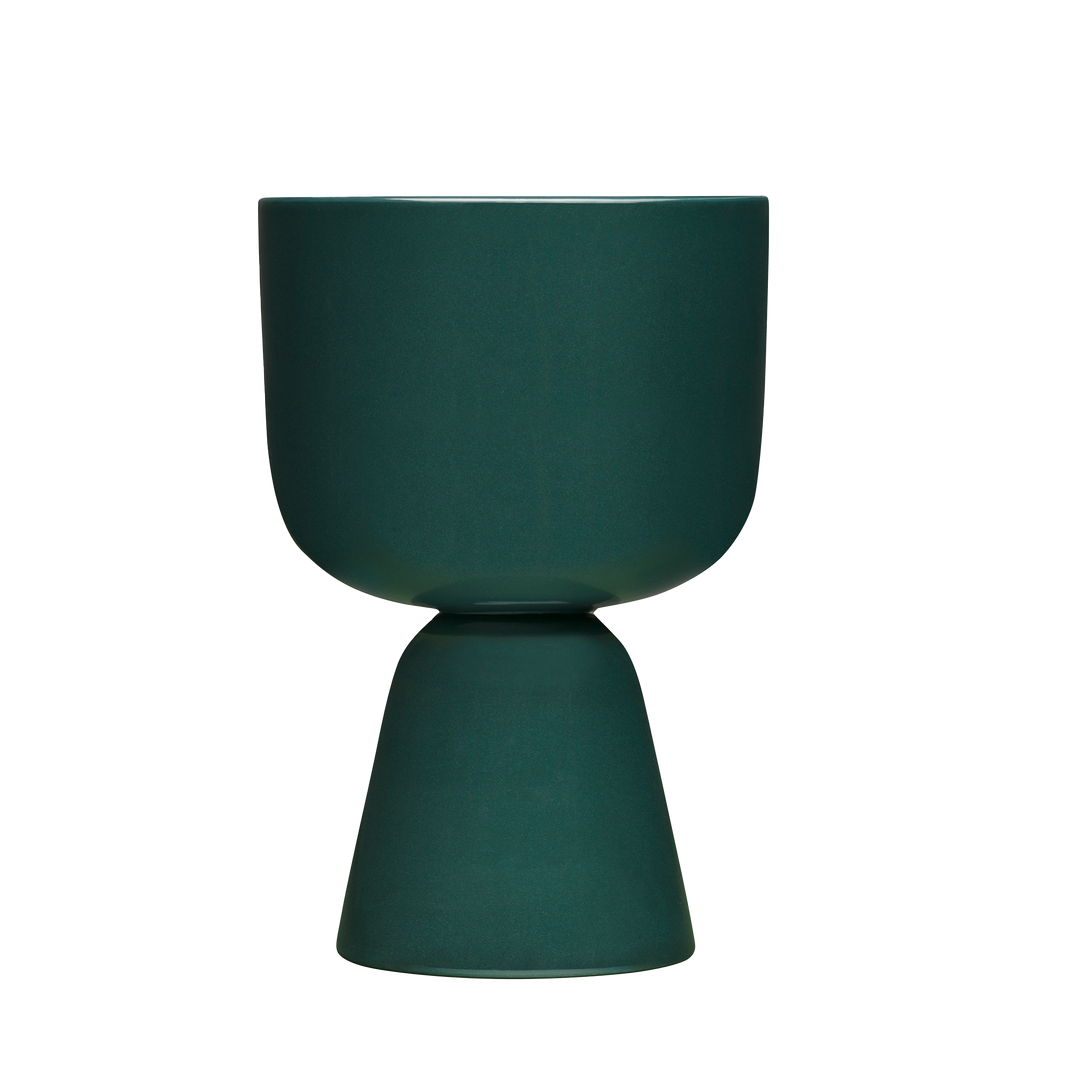 iittala plant pot iittala Nappula Dark Green Plant Pot 10.25"