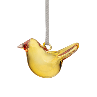 iittala Yellow Glass Bird Ornament