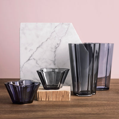iittala Alvar Aalto Dark Grey vase collection
