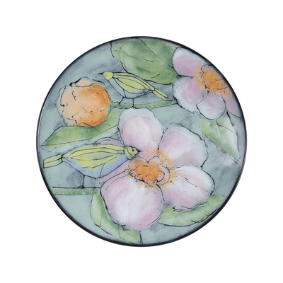 kukkaislinto studio plate top view