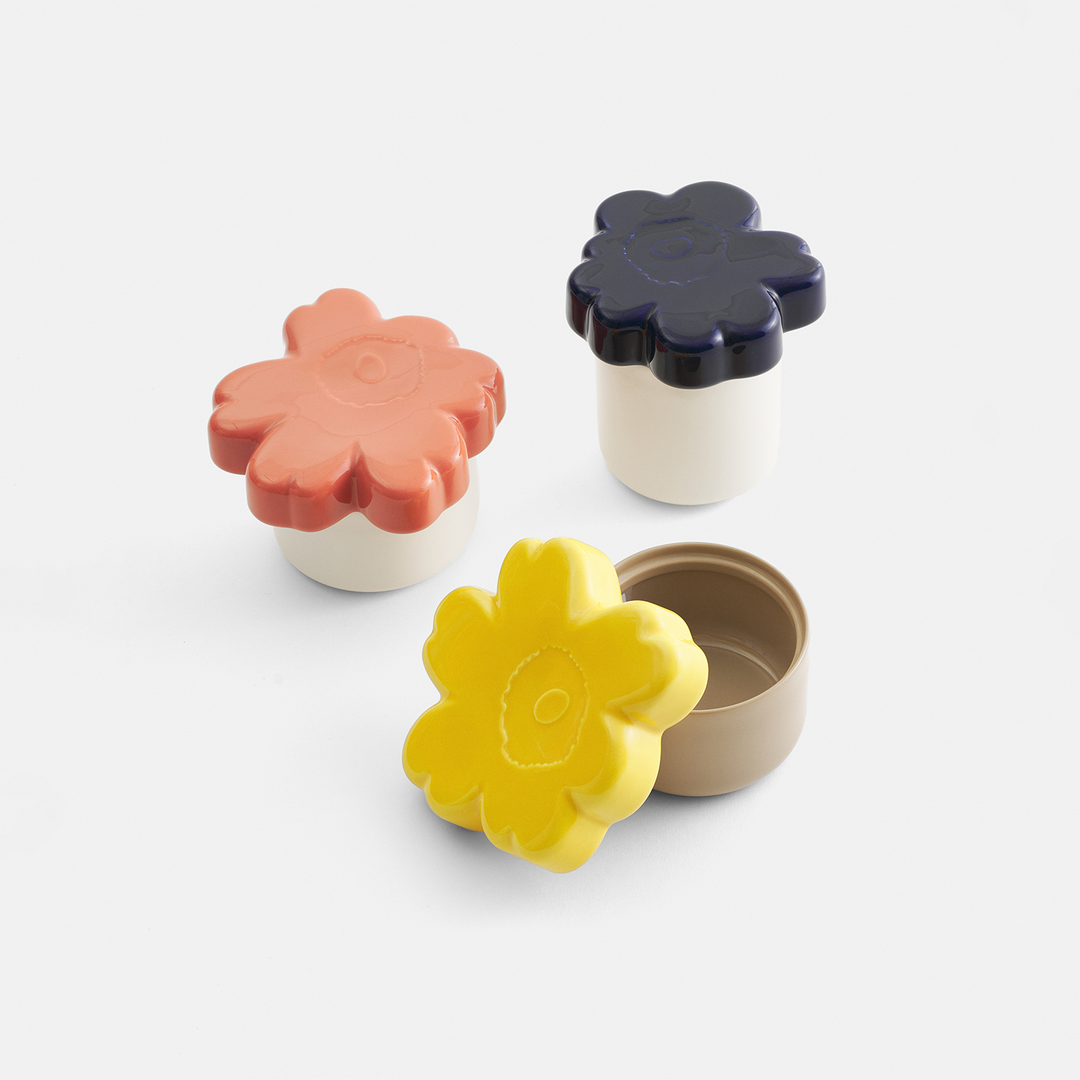 小物入れ Unikko 60Th Anniversary Collectible Marimekko 60th Anniversary Unikko Collectible Jar, blue