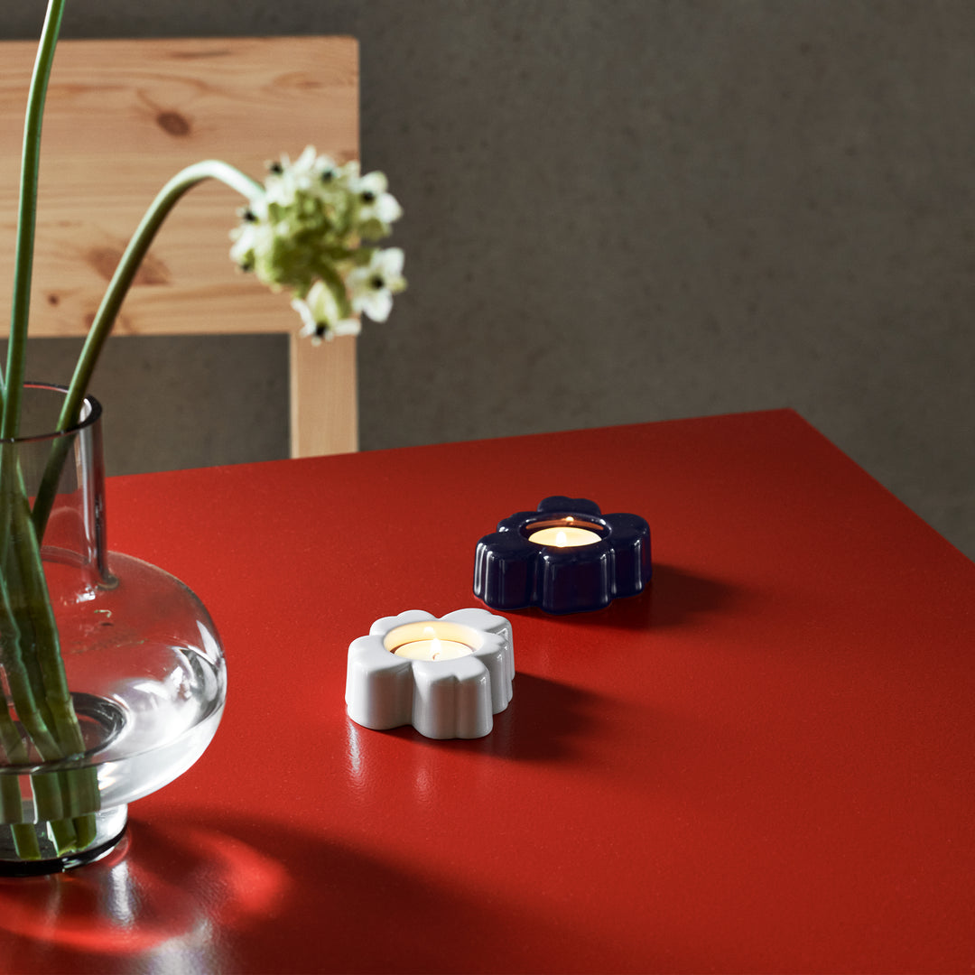 Marimekko Unikko Tealight Holder Set, cobalt/white – Touch of Finland