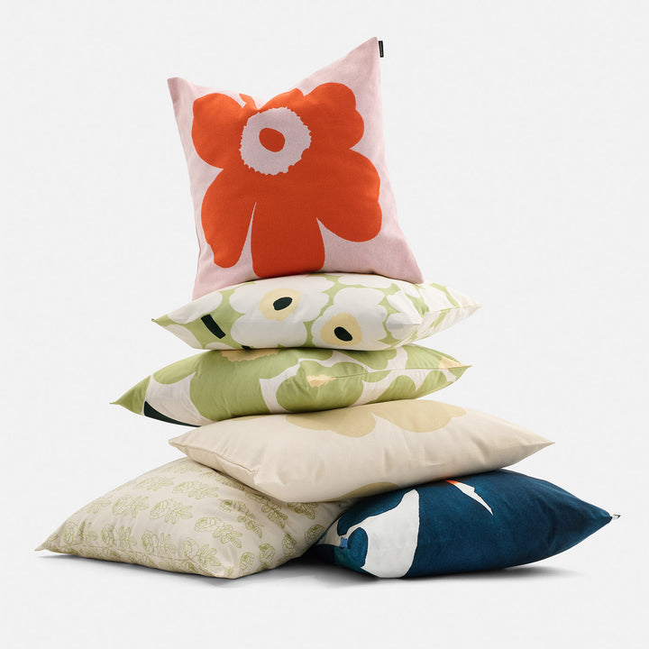 Marimekko Pieni Unikko Cushion Cover, pear/off-white/melon – Touch