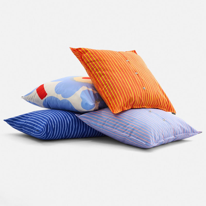 Marimekko Unikko Cushion Cover, white/lt.blue/or.red/melon – Touch