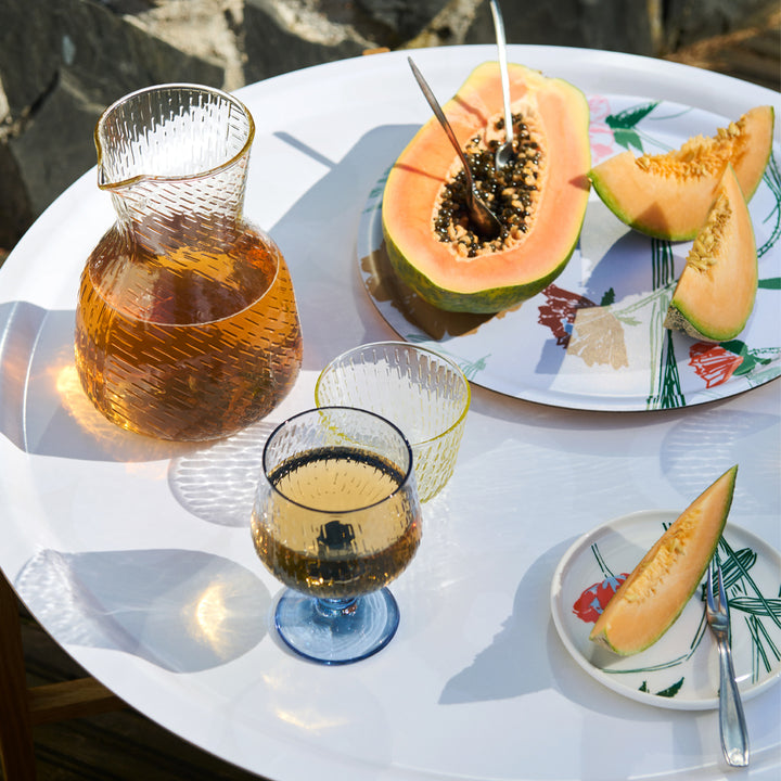 Marimekko Puutarhakutsut Snack Plate, white/green/orange – Touch