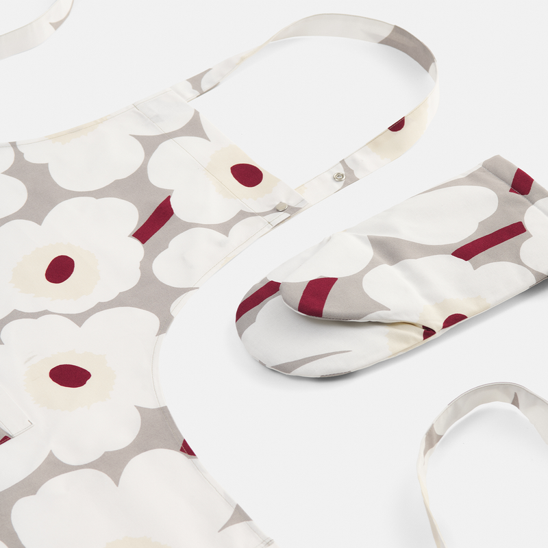 Marimekko Pieni Unikko white, grey and red