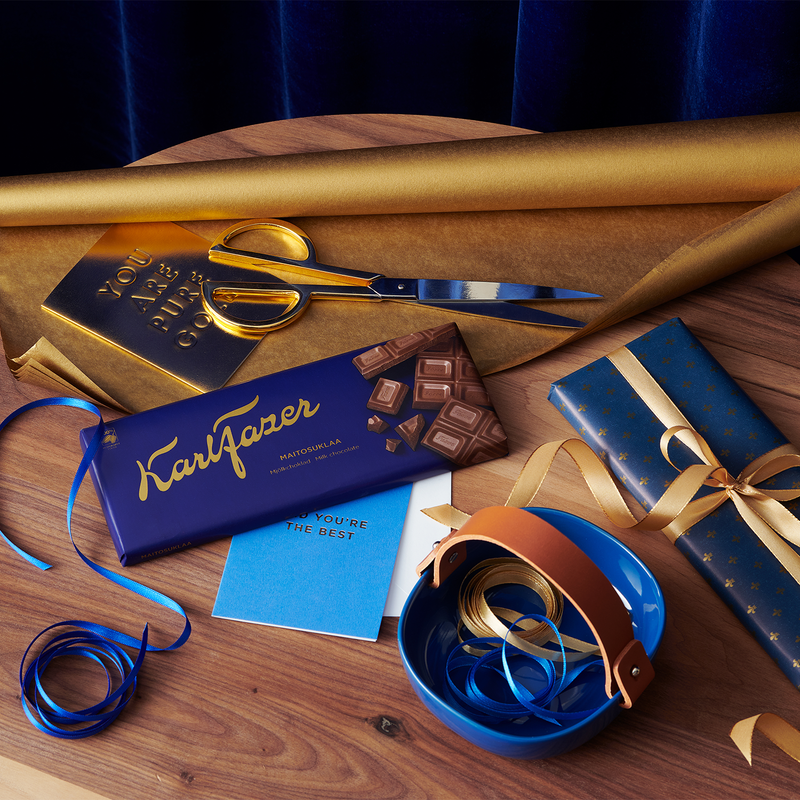 fazer milk chocolate bar on table