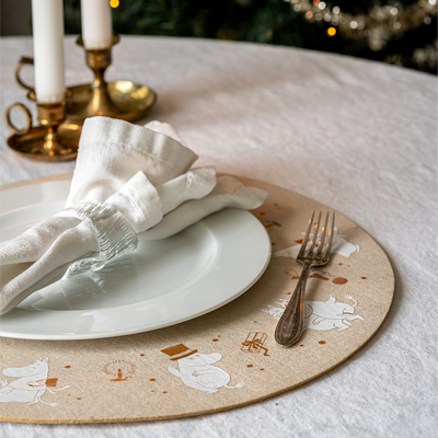 moomin stars placemat on table