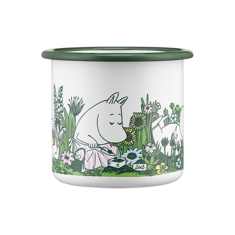 moomin in the garden mug center