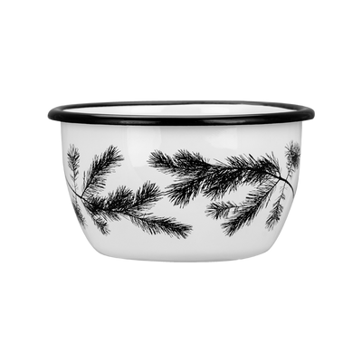 enamel coated pine bowl