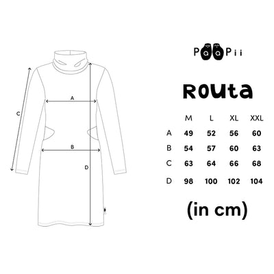 Routa leafs dress sizing