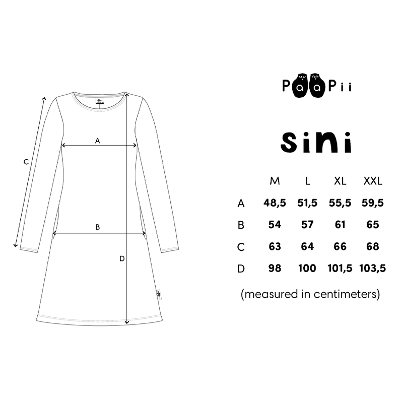 Sini dress sizing