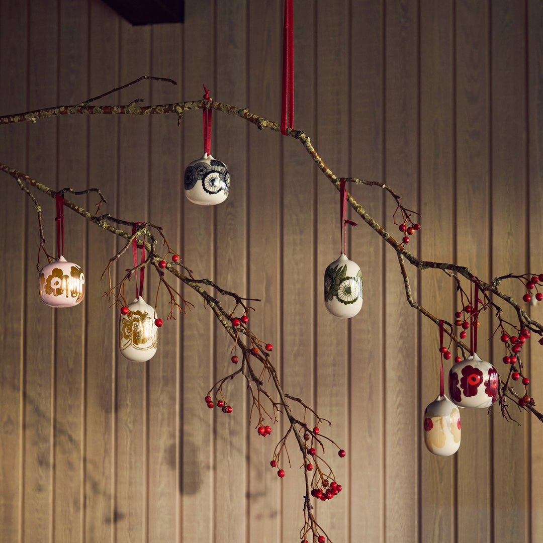【完売／激レア品】 x marimekko GOLD unikko Marimekko Unikko Collectable Ornament, pink/gold – Touch of Finland