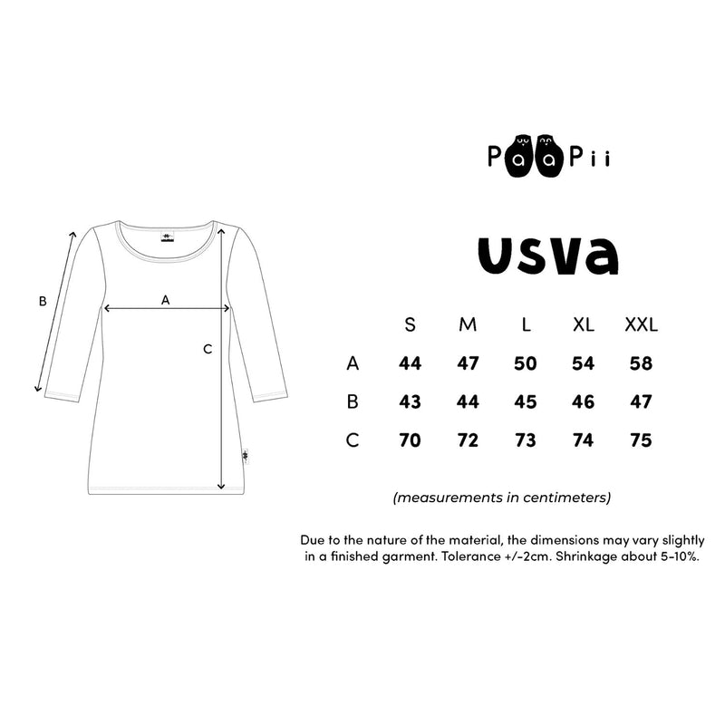 usva size chart
