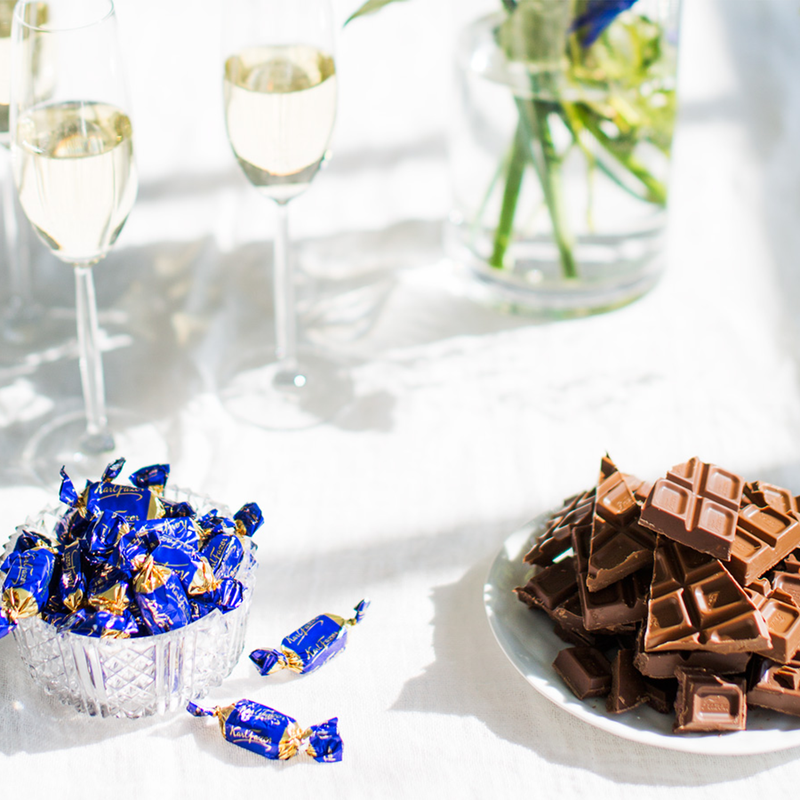 fazer milk chocolates in dish