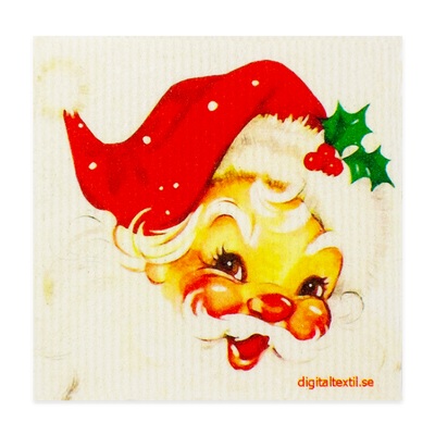 Swedish Dishcloth - Smiling Santa