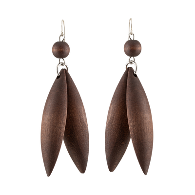 Aarikka Jalava Earrings, brown