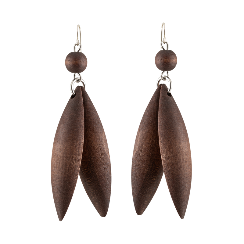 Aarikka Jalava Earrings, brown