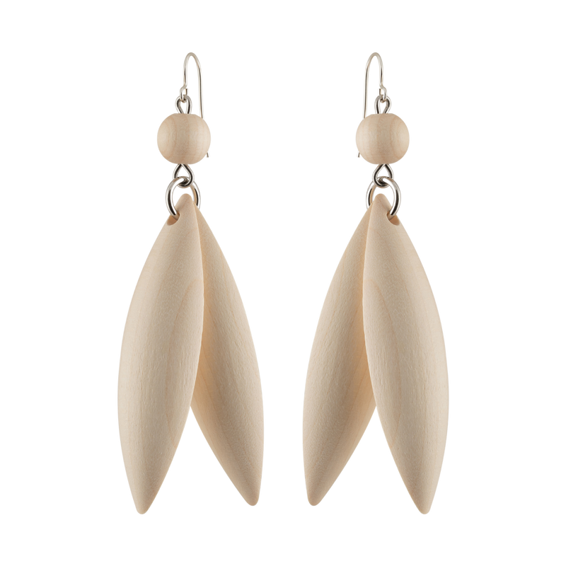 Aarikka Jalava Earrings, natural