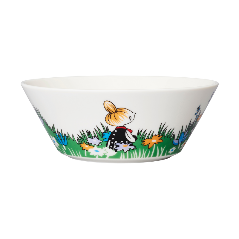 back view of Arabia Moomin Bowl Little My and Meadow