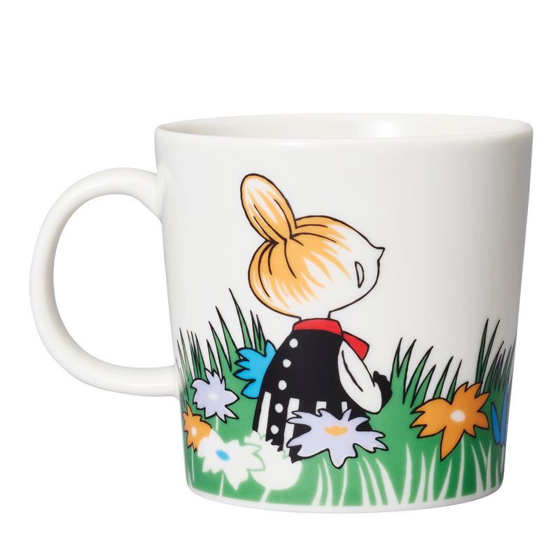  back view of Arabia Moomin Mug - Little My and Meadow