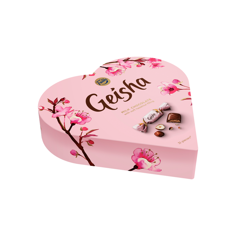 Fazer Geisha Heart Shaped Milk Chocolates Box (225g)