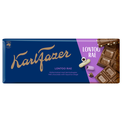 Fazer Milk Chocolate Lontoo Rae Licorice Bar (200g)