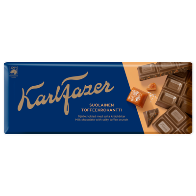 Fazer Milk Chocolate with Salty Toffee Crunch (200g)