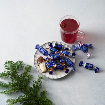 small plate full of fazer wrapped chocolates