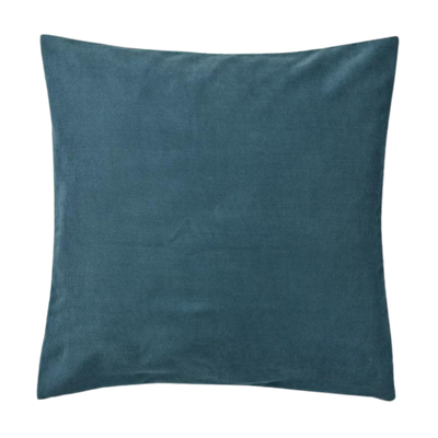 all teal blue colored backside of Finlayson Vellamon Maa Cushion Cover