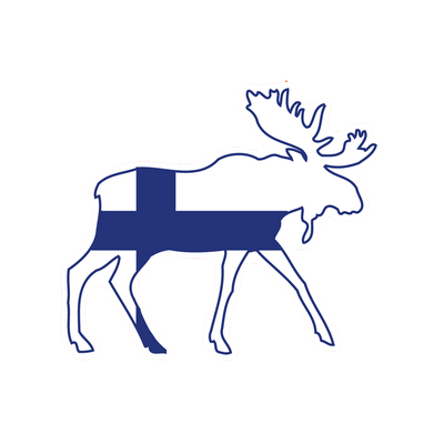 Finnish Moose Sticker